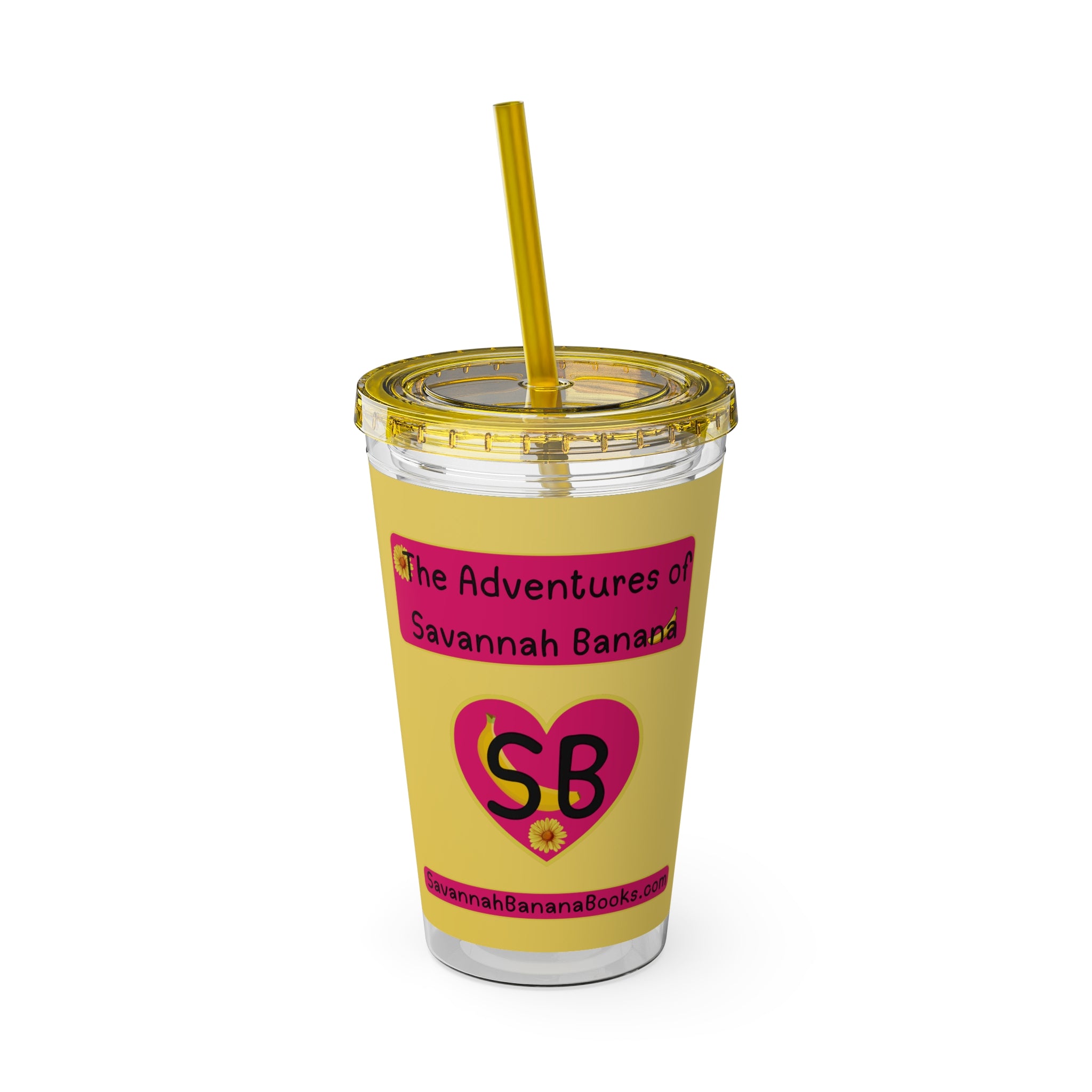 Sunsplash Tumbler with Lid & Straw, 16oz